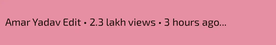Amar Yadav Edit • 2.3 lakh views • 3 hours ago...